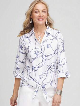 Europese en Amerikaanse stijl dames casual ketting met zeesterrenprint