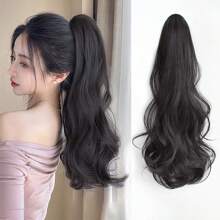 1pc Ponytail Claw Clip Hair Extension For Women, Curly Long Wavy Synthetic Hair Ponytail Hairpiece With Braiding Hairpiece, Enhance Hair Volume