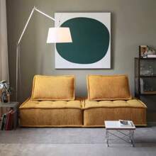 Modular High-Density Foam Vacuum Compressed Sofa For Small Spaces, Customizable Living Room Slouchy Sofa