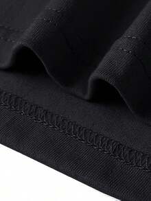 Camiseta Casual de Algodón para Hombre con Estampado de Payaso Vibrante - Manga Corta, Cuello Redondo, Ajuste Relajado, Estilo de Verano, Camiseta de Uso Diario |   Camiseta Gráfica Animada |   Camiseta de Ajuste Cómodo - Negro - Ver 5