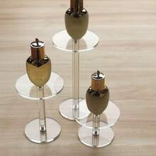 1 件/3 件透明亚克力圆形展示架，适用于收藏品、化妆品、香水、珠宝、手表 - 彩色 - 查看 1