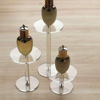 1 件/3 件透明亚克力圆形展示架，适用于收藏品、化妆品、香水、珠宝、手表