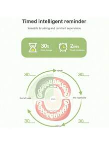 1 pieza Cepillo de dientes eléctrico recargable/a batería con 6 cabezales de cepillo, 1 modo de velocidad para la versión a batería, 4 modos de velocidad para la versión recargable