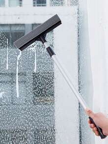 1 件装多用途刮水器、二合一伸缩玻璃刮水器、长柄双面窗户玻璃地板清洁刮刀、窗户水刷、厨房水刮器、汽车挡风玻璃刮刀、家用刮刀工具、清洁用品、清洁工具 - 彩色 - 查看 2