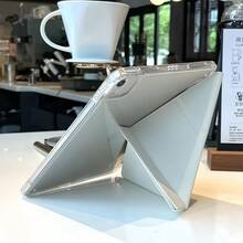 黑色亚克力高透明 Y 型折叠平板电脑保护套，Y 型折叠支架功能高透明亚克力内衬，带笔槽，适用于 M1 (2024) 保护。 - Y-3折 - 查看 7