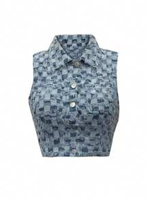 Nuevo chaleco vaquero holgado y casual con estilo retro 2025, conjunto vaquero coordinado para mujer, traje sexy para mujer, ropa, atuendos de festival y fiesta, atuendos de vacaciones de verano