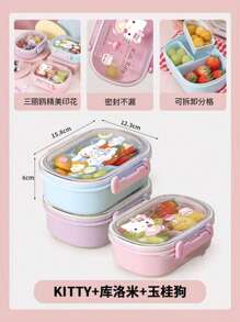 Sanrio 1 Pezzo Set Contenitore Pranzo Rosa Hello Kitty & Friends - A prova di perdite, Rettangolare, Contenitore Pranzo in Plastica con Scomparti, Lavabile a Mano per Lavoro, Scuola e Viaggio, Scatola Porta Pranzo | Contenitore Pranzo a Tema Personaggio | Facile da Pulire, Sanrio, Ritorno a Scuola