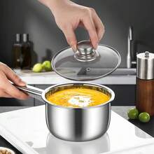 Stainless Steel 12-Piece Pot Set With Lid, Soup Pot And Cooking Pot Kitchen Set, Suitable For Induction Cooker, Oven And Dishwasher, High Temperature Resistant And Durable - Silver - View 10