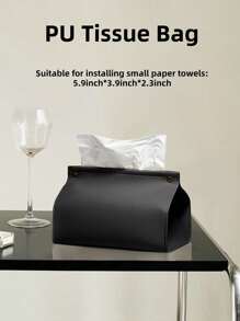 1/2 Pcs Leather Tissue Box Holder, Car Tissue Paper Dispenser