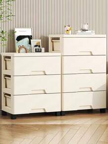 5/4/3/2/1 Drawer Style Storage Cabinet, Narrow Gap Side Shelf Unit, Multi-Layer Plastic Bedside Cabinet, Bathroom
