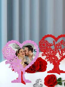 2 soportes de mesa decorativos con marcos de foto 3D, decoración y accesorios para ambientación de bodas y fiestas