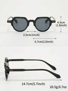 1 buc ochelari de soare retro pentru bărbați, cu ramă rotundă mică, stil Street Shooting, de înaltă calitate, potriviți pentru uz zilnic și decor