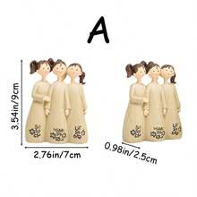 Una hermana, dos hermanas, tres hermanas estatua, regalo para celebrar la amistad, escultura conmemorativa de la amistad, figuras decorativas para interior, sobremesa, exterior, jardín, patio. - Multicolor - Ver 3