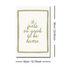 1 pezzo Stampa su tela con citazione "It Feels So Good To Be casa", senza cornice, in stile minimalista con tipografia in verde oliva, opera d'arte da parete accogliente per dormitorio, appartamento, soggiorno, camera da letto, decorazione moderna per la casa