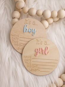 2 Stücke "IT'S A Boy" "IT'S A Girl" 3D Holzbuchstaben Wörter, Neugeborenen Fotografie Requisiten, Holzschild für Babyparty Junge und Mädchen, Geschenk zu Ostern für Mädchen/Jungen