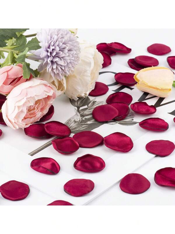100 piezas de pétalos de rosa de seda color crema, pétalos de confeti para ducha nupcial, noches románticas con pétalos de seda, decoración de mesa y pasillo para bodas, decoración de mesa para recepciones, perfectos para decoraciones de bodas/pasillos/mesas y talla grande.