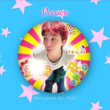 The GD Mama Crown Fan Support Baji 75mm Badge Highly Attractive Brooch Backpack Pendant Gift