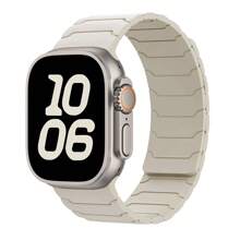 Magnetisches Silikon Armband kompatibel mit Bändern in Größen 45mm, 44mm, 40mm, 42mm, 46mm, 41mm, 49mm, 38mm, Sport Armband kompatibel mit Watch Series 10, SE, 9, 8, 7, Ultra 2, Zubehör für Damen und Herren