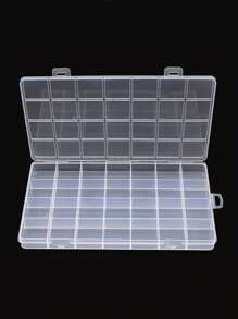 1 Peça Caixa de Armazenamento Transparente Multiuso de Plástico Vazia, Usada para Armazenar Brincos, Anéis, Joias, Acessórios de Unhas, Ferramentas de Unhas, Acessórios de Unhas, Decoração e Armazenamento de Joias. Para Organizador de Armazenamento de Presente de Casamento para Mulheres