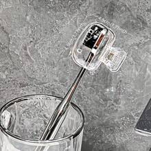 1/3/5 件鲜艳色彩旅行牙刷架套装，紧凑防尘保护盖，电动牙刷头透明盖，适合旅行、居家和户外探险，是节日和特殊场合的完美礼物，是卫生和整理的必备浴室配件