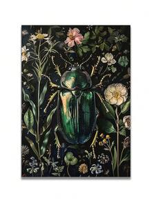 1/3Pcs, Optional Frame, High Quality Print Painting,Modern Style, Butterflies, Bees, Flower Splicing, Combination, Wall Art Poster, Home Decoration, Suitable For Living Room, Sofa, Bed, Hallway, Bedroom, Bathroom, Office, Perfect Art Gift, PVC Rigid Pipe Packaging,Wall Art With Frame - Multicolor - View 18