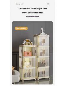 1pc Storage Cabinet/Trolley For Snacks, Living Room/Bedroom Home Use, Baby Items, Toys, Clothes, Multi-Layer Storage Cabinet