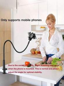 1 pezzo Supporto per telefono, supporto universale regolabile a 360° con collo di cigno, supporto per smartphone da 4-7 pollici, mantiene libera la porta di ricarica, adatto per vari ambienti come salotti, camere da letto, cucine, bagni, ed è anche un'ottima scelta come regalo.