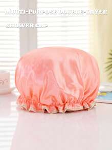 Bonnets de douche imperméables à double couche, bonnets de douche pour les femmes pour le bain, le shampooing et le maquillage. Bonnets de bain de haute qualité réutilisables et portables pour les voyages