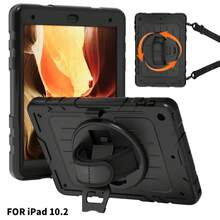 1pc Stock Case Compatible With Ipad 10th/ 9th/ 8th/ 7th/ 6th/ 5th/4th Generation 8.3'' 10.9/11''/ 9.7'', IPad 11(A16 2025) IPad (A16) 11 Inch 11th Generation 2025 Galaxy Tab A8 10.5 Inch 2022 With PET Film IPad Pro/Air6/Air7 11 2018/2020/2021/2022/2024/2025 Shockproof Case With Pencil Holder [360° Rotating Hand Strap] &Stand - Black (with Black Shoulder Strap + PET Film) - View 28