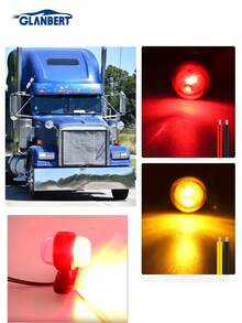 GLANBERT 4pcs Red + White/Yellow Dual-Color LED Car Lights, Truck Dual-Color Waist Lights, Dual-Color Exterior Decorative Lights, Suitable For Sedan, Truck And Off-Road Vehicle Mini Lights - Multicolor - View 8