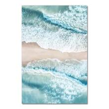 1pc Gift Scandinavian Tropical Landscape Posters Modern Prints Sea Beach Bus Palm Tree Wall Arts Canvas Painting Nordic Decoration Optional Frame ,Wall Art With Frame - Multicolor - View 28