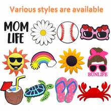 Encantos para accesorios, colgante para bolso de playa de PVC y goma con patrón decorativo y palabras para bolso de mano de playa