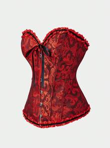 Korsage mit gemustertem, vintage-inspiriertem straffenden und formenden Korsage-Top