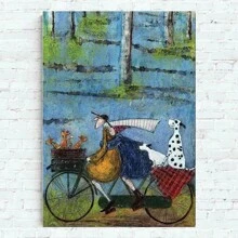 1 pezzo Stampa d'arte vintage di Sam Toft, cartellone, opera d'arte per decorazione di pareti di casa, ufficio, camera da letto, soggiorno, cucina, con opzione di cornice