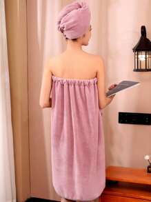 Luxurious Ladies Bathrobe & Shower Cap 2 Pieces Set – Spa-Quality Comfort For Effortless Pampering Back To School