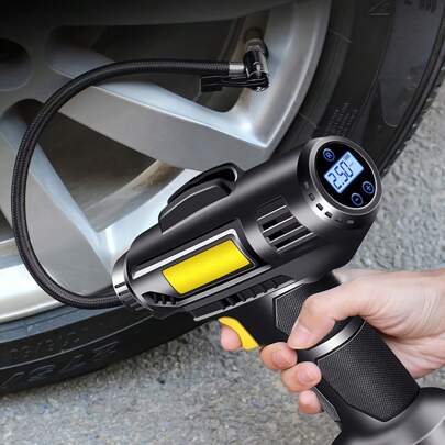 Portable Charging Car Tire Inflation Pump, Automatic Car Inflator, Portable Air Compressor, Tire Pressure Gauge, Mobile Tire Inflation Pump