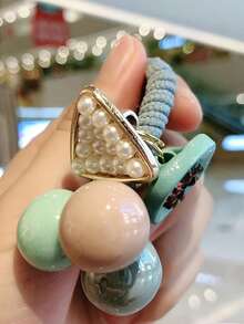 3pcs/6pcs/10pcs Candy Pearl Hair Ties, Versatile & Sweet For All Seasons - Multicolor - View 3