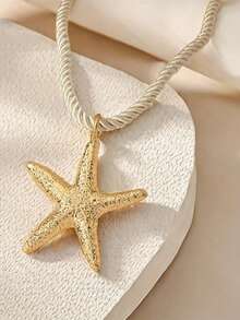 海星吊墜項鍊禮物女士珠寶吊墜 - 金色 - 查看 5