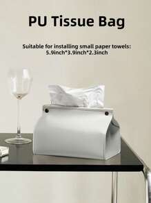 1/2 Pcs Leather Tissue Box Holder, Car Tissue Paper Dispenser