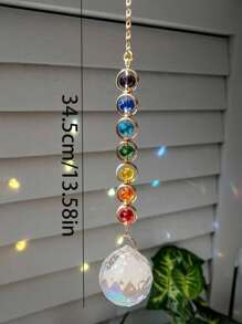 1pc Crystal Prism Suncatcher For Home Decoration, Moving & Meditation, Rainbow Maker (Rainbow & Fantasy)
