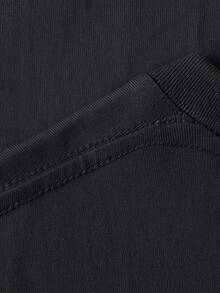 Camiseta Casual de Algodón para Hombre con Estampado de Payaso Vibrante - Manga Corta, Cuello Redondo, Ajuste Relajado, Estilo de Verano, Camiseta de Uso Diario |   Camiseta Gráfica Animada |   Camiseta de Ajuste Cómodo - Negro - Ver 2
