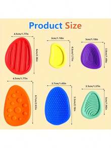 Sensory Worry Stones: Textured Soft Fidget Toys - Calming Stress Relievers For Anxiety, Fidget Toys,Sensory Toys,Toys,Sensory Toys, Valentine's Day,Gift