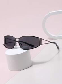 1 Stück Y2K Stil Metallbein mit Hohlelementen Spiegel, modische retrooptische Sportbrille, geeignet für Sommereise, Strand, Party und Valentinstag Geschenk für Sommerurlaub, Outdoor, Reisen