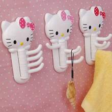 Sanrio [Rotating Hook For Towels & Keys] Adorable Rotating Hook - Hook Up Versatile For Towels, Bags & Keys, Traceless Wall Decor, Perfect For Kitchen & Bathroom, Kitchen Storage Utensils, Room Decoration, Suitable For Kitchen, Restaurant, Party, Camping, Gathering, Gift For Friends, Family Gift