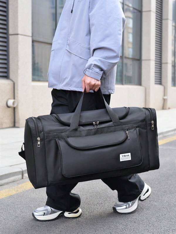 حقيبة سفر قابلة للطي، حقيبة رياضية كبيرة السعة متعددة الجيوب للمدرسة والأغراض المدرسية