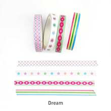 4 PCS Polka Dot And Striped Patterns Mini Washi Tape Set For Scrapbooking, Card Making And Simple Gifts For Friends And Classmates - Multicolor - View 15