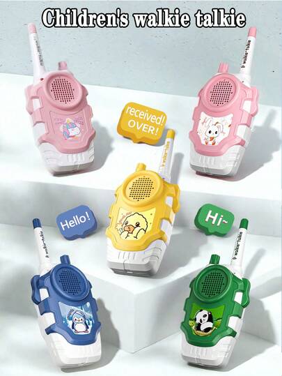 Kids Walkie Talkies, Long Range Communication Handheld Communicator, Two-Way Wireless Intercom, Parent-Child Interaction Indoor Home Game Outdoor Toy, Animal Walkie Talkie Toy, Family Interactive Intercom, Gift, Birthday Gift