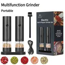 RAF Novo Moedor Elétrico de Sal e Pimenta Recarregável por USB, Granulosidade Ajustável, Grande Capacidade, Moedor de Especiarias Automático, Utensílio de Cozinha
