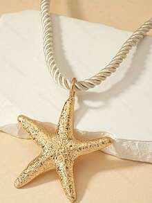 海星吊墜項鍊禮物女士珠寶吊墜 - 金色 - 查看 3