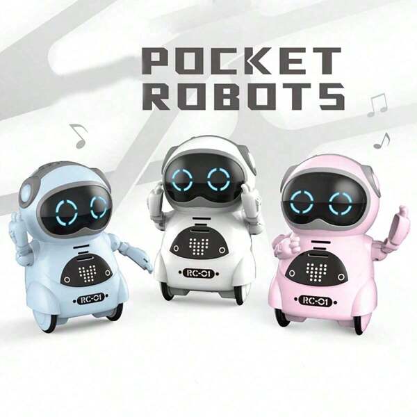 Robot de poche multifonctionnel électrique pour enfants, dialogue interactif avec reconnaissance vocale, enregistrement, chant, danse, racontage d'histoires, mini-robot
